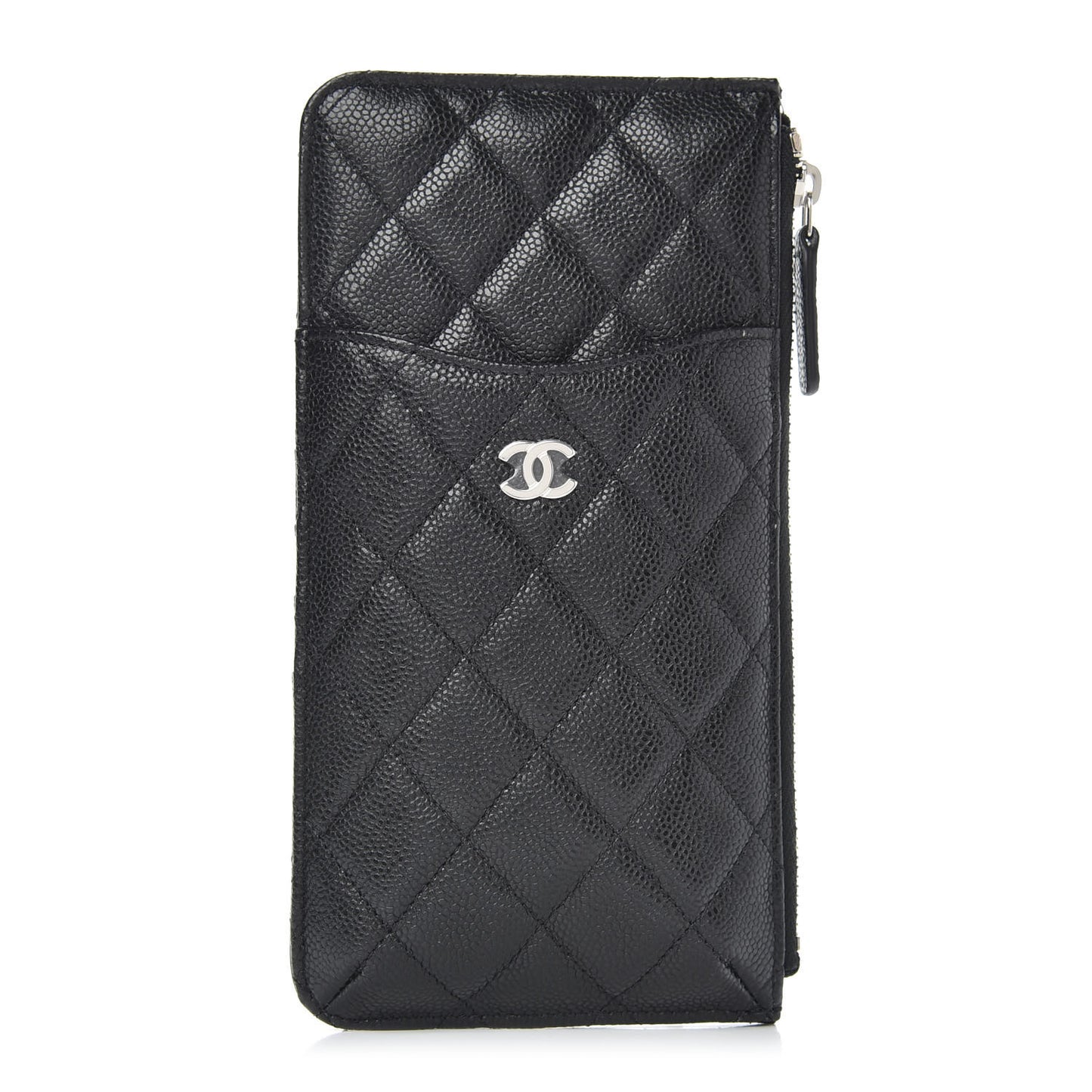 Caviar Quilted Classic iPhone Pouch Black