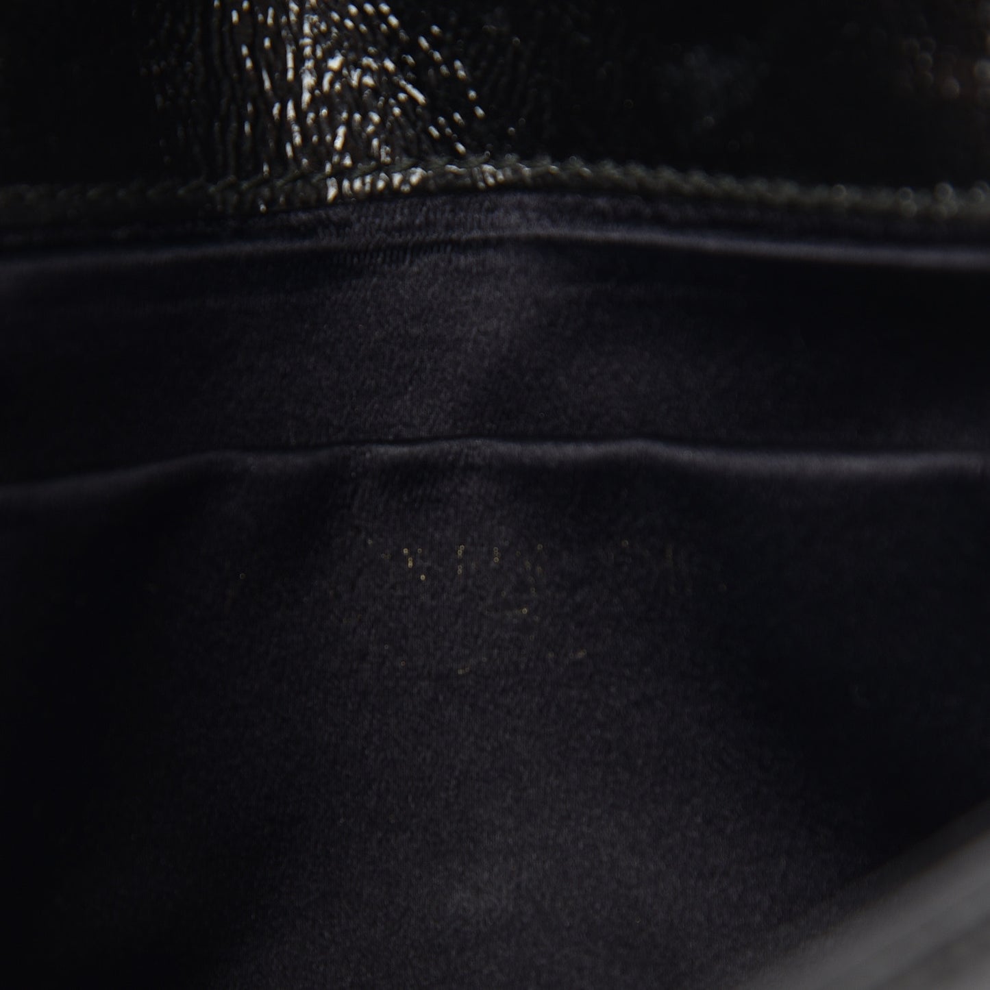 Textured Patent Monogram Small Belle De Jour Clutch Black