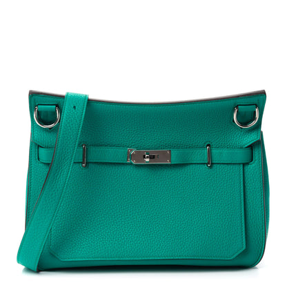 Hermes Taurillon Clemence Jypsiere 28 Bleu Paon 1 of 10