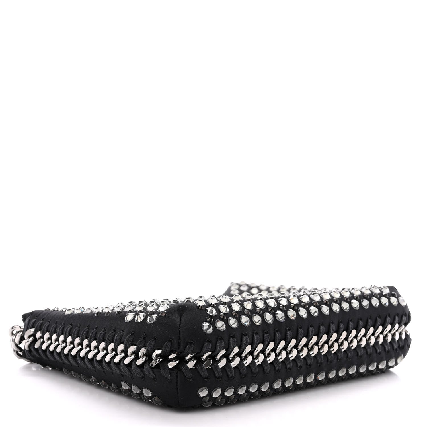 Stella McCartney Nylon Crystal Mini Falabella Zipped Shoulder Bag Black 4 of 11