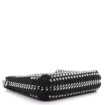 Stella McCartney Nylon Crystal Mini Falabella Zipped Shoulder Bag Black 4 of 11
