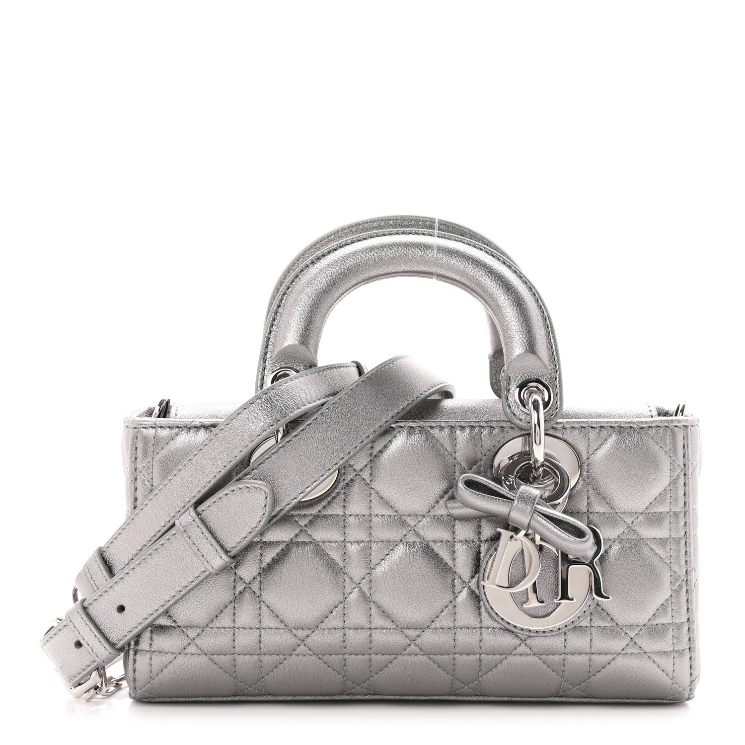 Christian Dior Metallic Lambskin Cannage Small Lady D-Joy 1 of 10