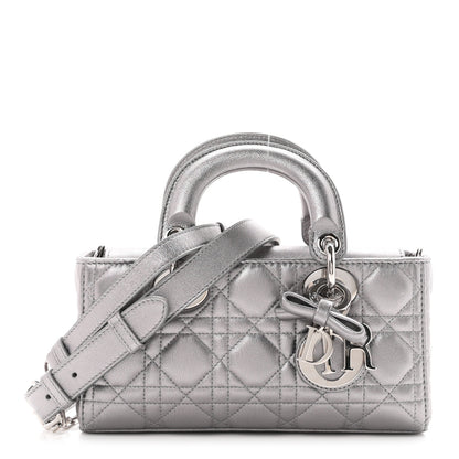 Christian Dior Metallic Lambskin Cannage Small Lady D-Joy 1 of 10