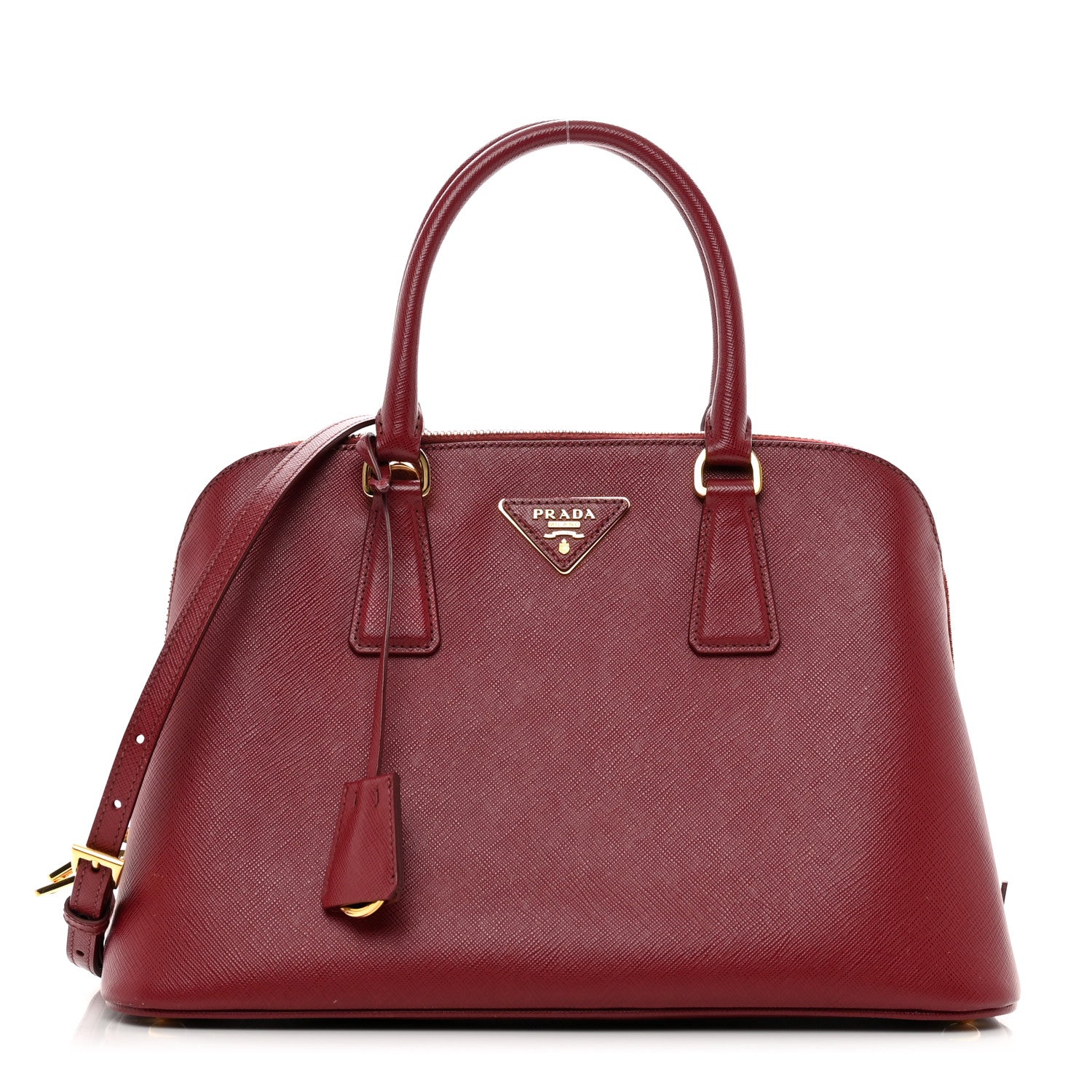 Prada Saffiano Lux Medium Open Promenade Tote Cerise 1 of 10