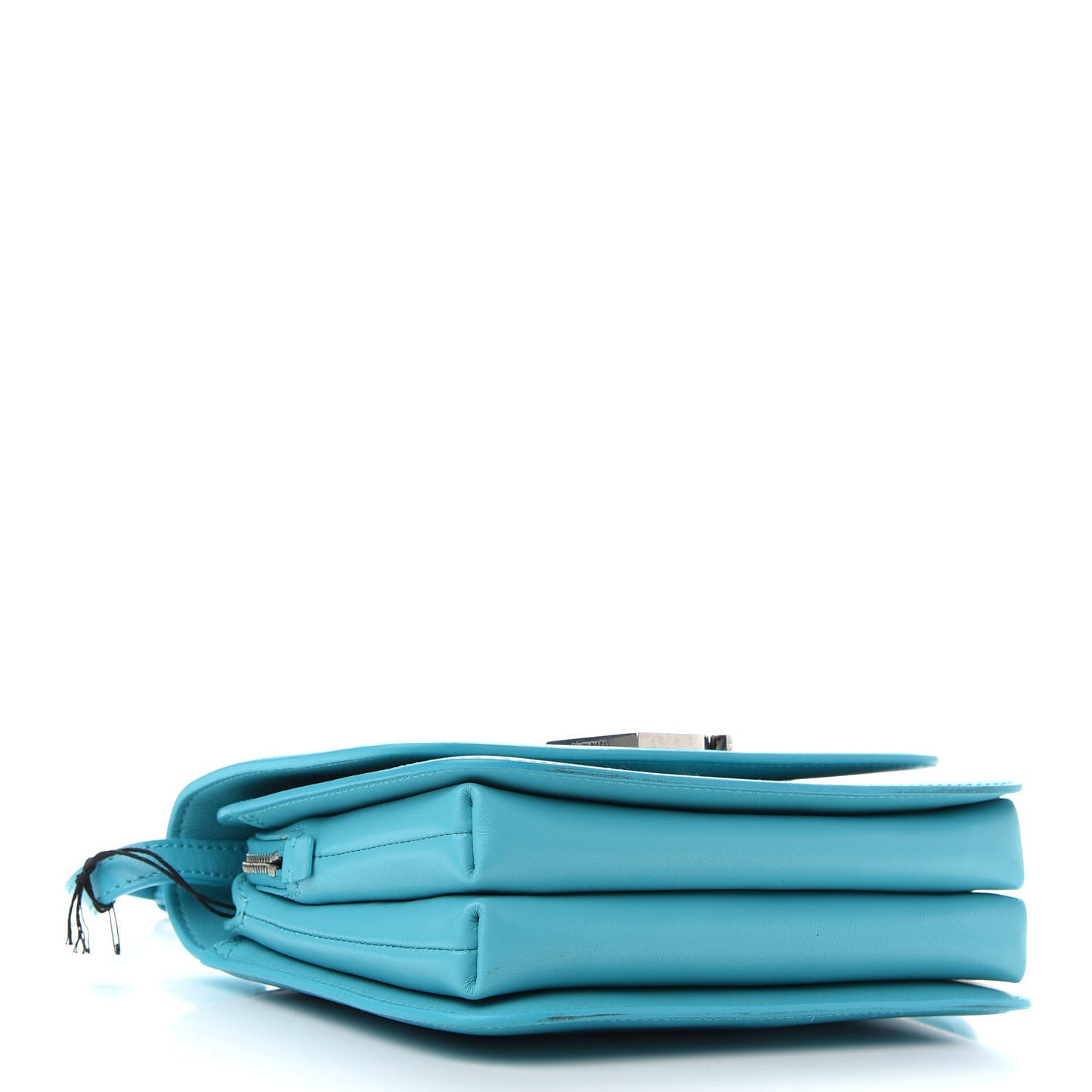 Shiny Box Calfskin Small B Bag Turquoise