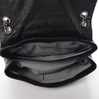 Chanel Calfskin Coco Pleats Flap Black 10 of 19