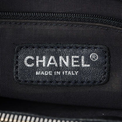 Chanel Caviar Quilted Grand Shopping Tote GST Navy Blue 6 of 7