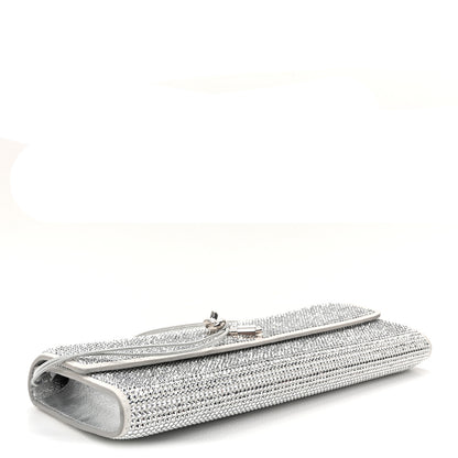 Bottega Veneta Nappa Crystal Long Andiamo Top Handle Clutch White 4 of 9