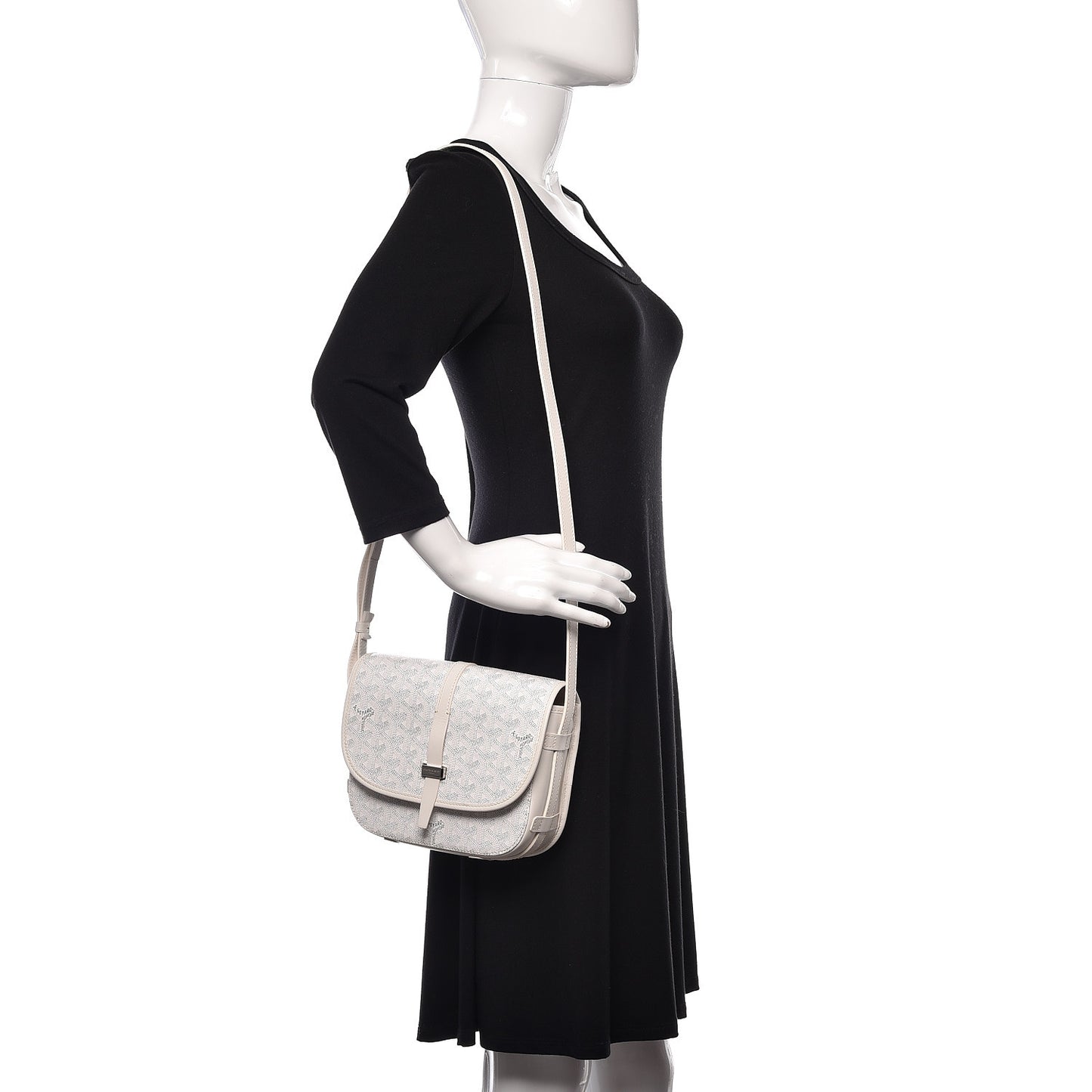 Goyardine Belvedere II PM Messenger Bag White