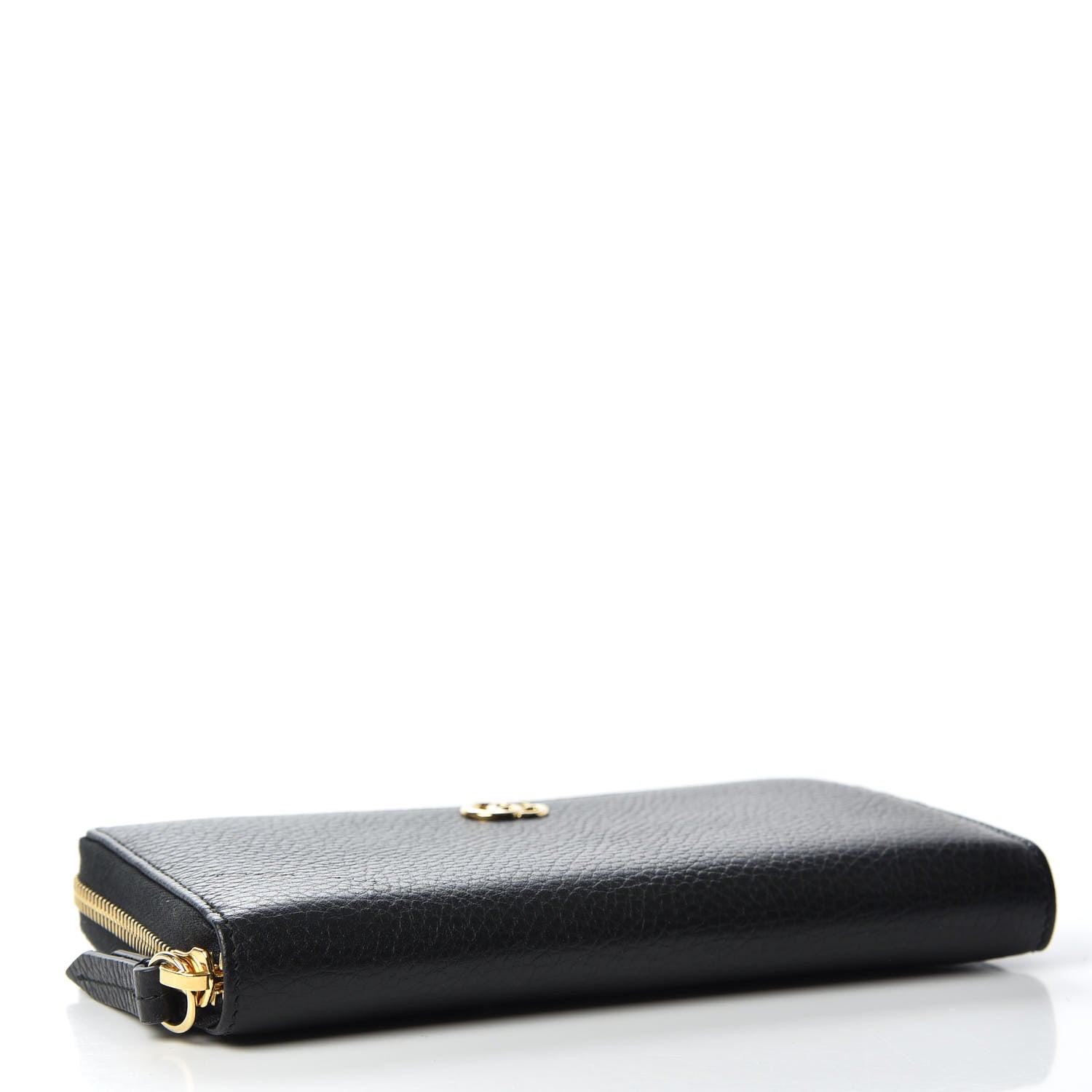 Gucci Dollar Calfskin GG Marmont Zip Around Wallet Black 4 of 6