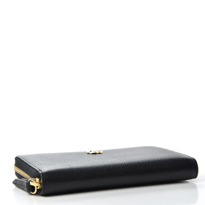 Gucci Dollar Calfskin GG Marmont Zip Around Wallet Black 4 of 6