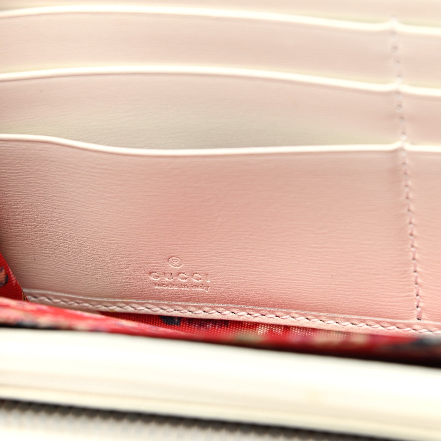 Gucci Calfskin Web Trapuntata GG Zip Around Wallet Off White 6 of 9