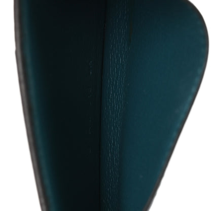Hermes Togo Epsom Swift Mysore Rooroo 3CC Card Holder Vert Bosphore Amande Kraft Deep Bleu 5 of 8