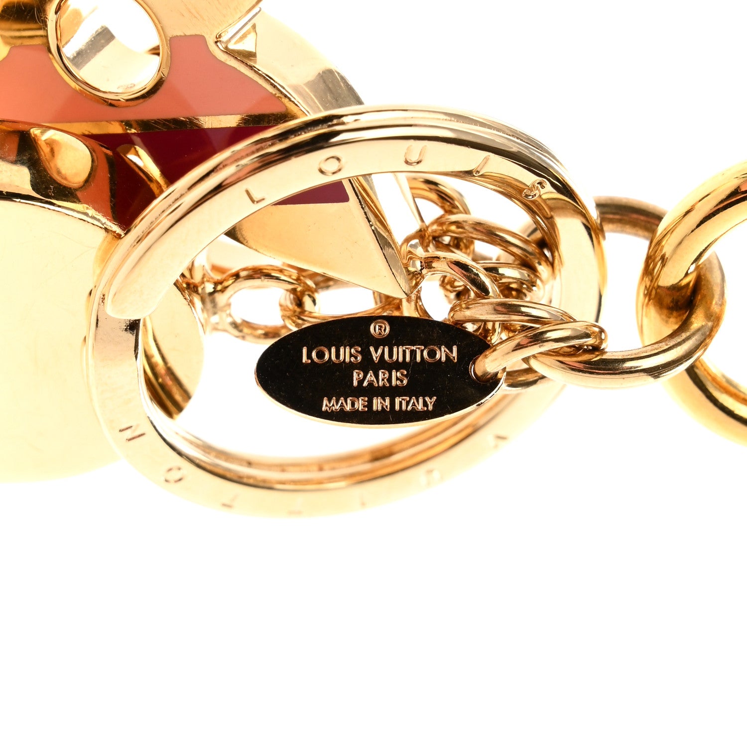 Louis Vuitton Striped Flowers Bag Charm Key Holder 4 of 4