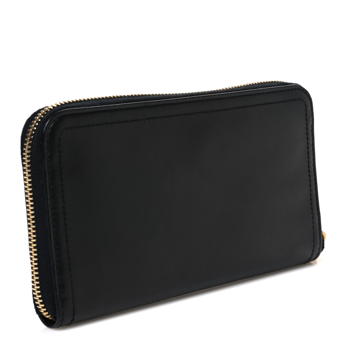 Prada Soft Calf Zip Around Wallet Black 3 of 7