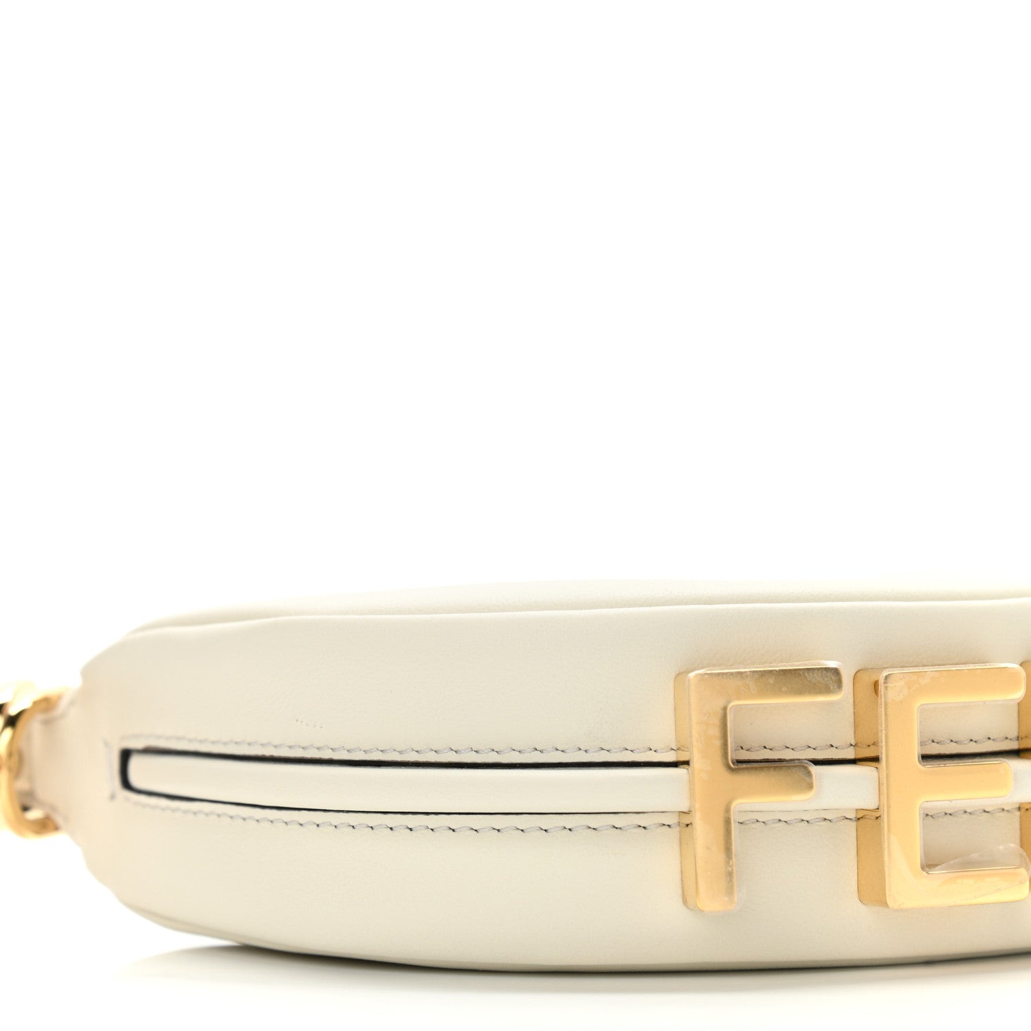 Fendi Vitello Grace Matte Nano Fendigraphy Hobo Charm White Ice 8 of 9