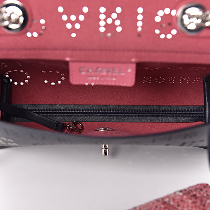 Chanel Calfskin Tweed Eyelet Flap Bag Navy 8 of 14