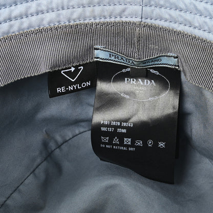 Prada Re-Nylon Metal Triangle Logo Womens Bucket Hat Astrale 8 of 9