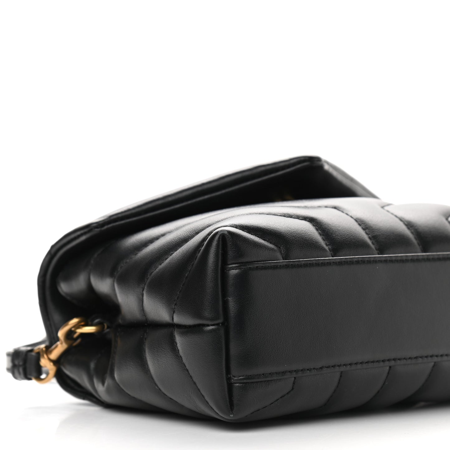 Calfskin Y Quilted Monogram Toy Loulou Crossbody Bag Black