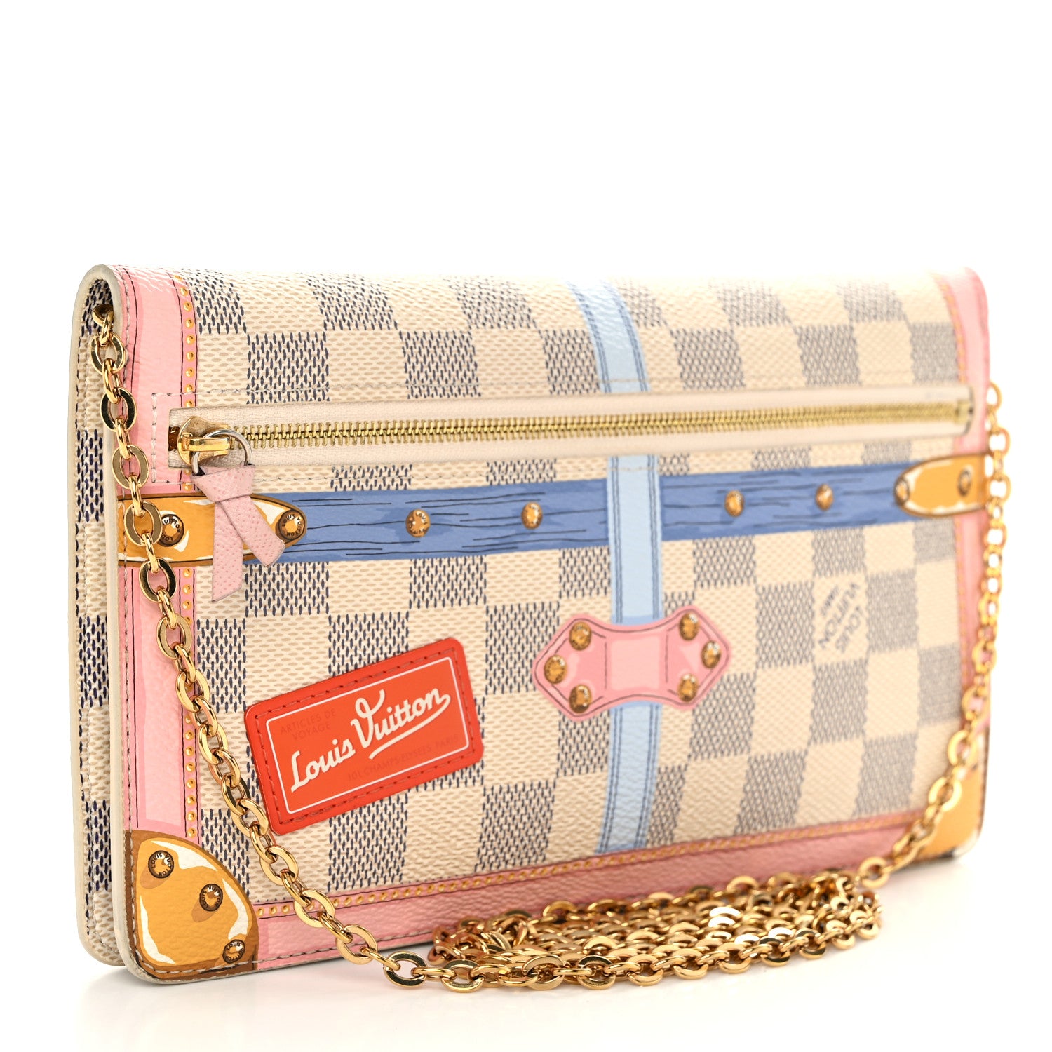 Louis Vuitton Damier Azur Summer Trunks Pochette Weekend 3 of 9