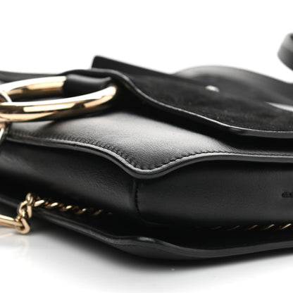 Chloe Suede Calfskin Small Faye Shoulder Bag Black 10 of 10