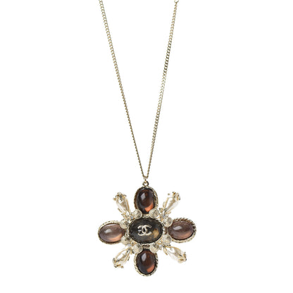 Chanel Glass Pearl Gripoix Necklace Gold 1 of 5