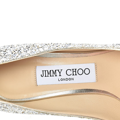 Jimmy Choo Glitter Pointy Toe Romy 85 Pumps 36.5 Champagne 6 of 10