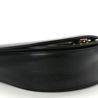 Salvatore Ferragamo Calfskin Large Vela Flap Bag Black 8 of 10