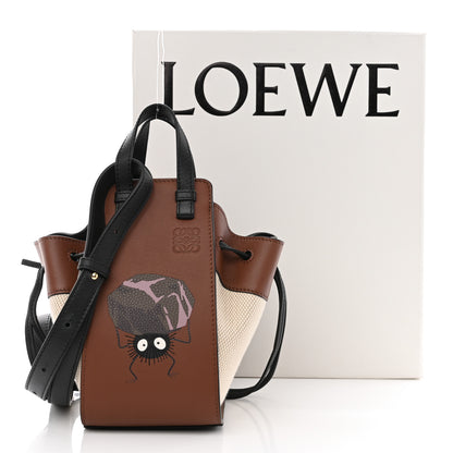 Loewe X Spirited Away Calfskin Textile Susuwatari Mini Hammock Shoulder Bag Havane Ecru 11 of 11