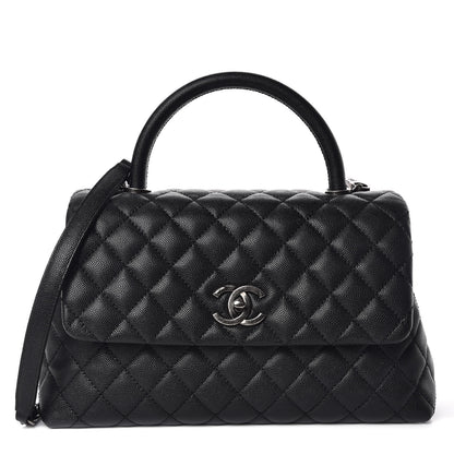 Chanel Caviar Quilted Small Coco Handle Flap Black 1 of 15