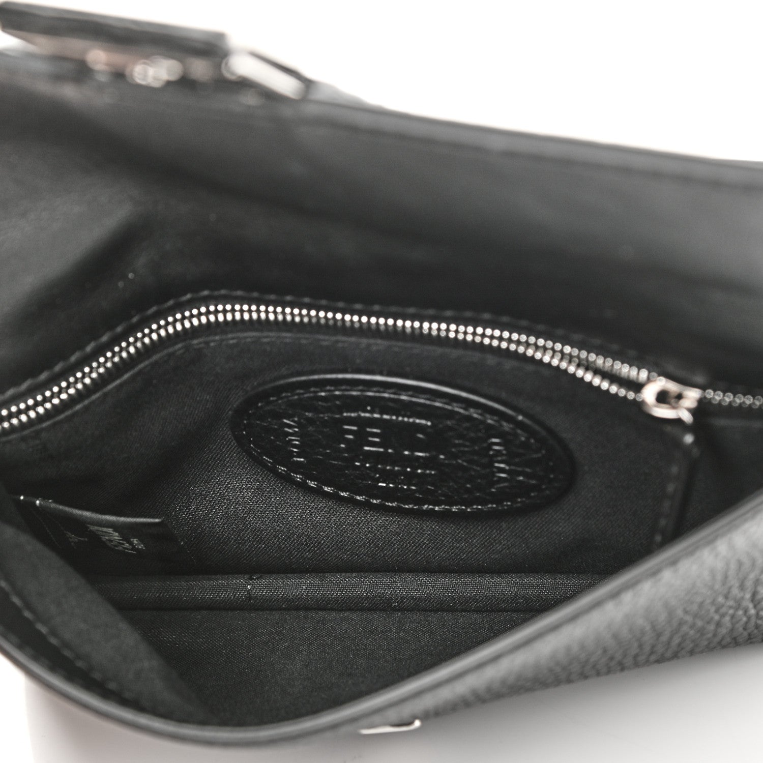 Fendi Cuoio Romano Selleria Baguette Belt Pouch Black 5 of 12