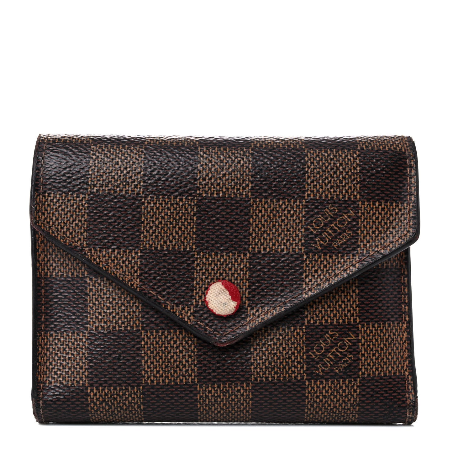 Damier Ebene Victorine Wallet Red