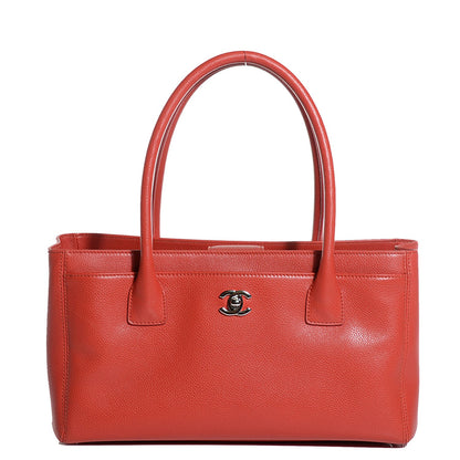 Chanel Calfskin Small Cerf Shopper Tote Orange 1 of 7