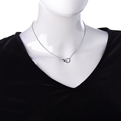 Cartier 18K White Gold Interlocking LOVE Necklace 2 of 7