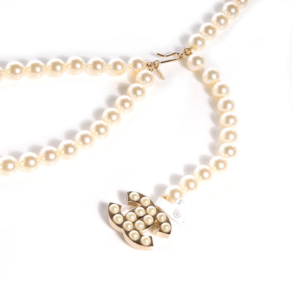 Chanel Pearl CC Necklace Belt Light Gold 4 of 6