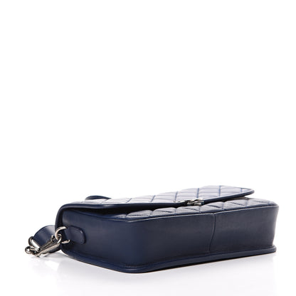 Chanel Caviar Iridescent Calfskin Quilted Medium Daily Carry Messenger Navy 3 of 13