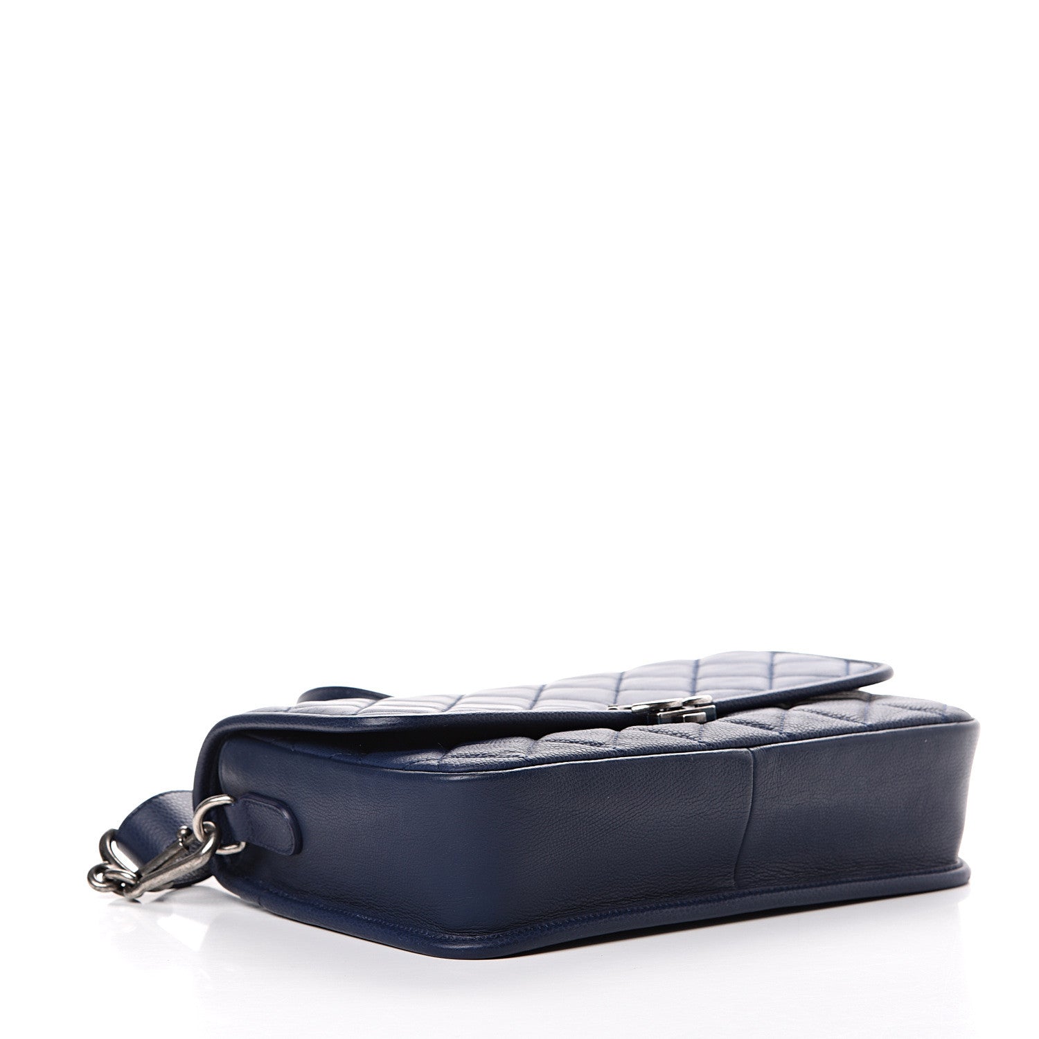 Chanel Caviar Iridescent Calfskin Quilted Medium Daily Carry Messenger Navy 3 of 13