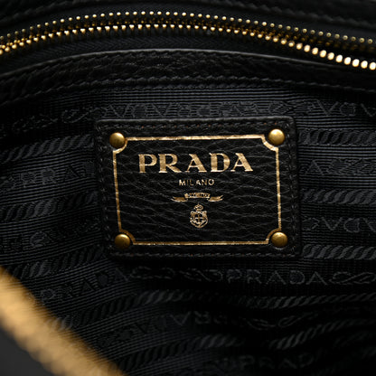 Prada Vitello Daino Shopping Satchel Black 6 of 10