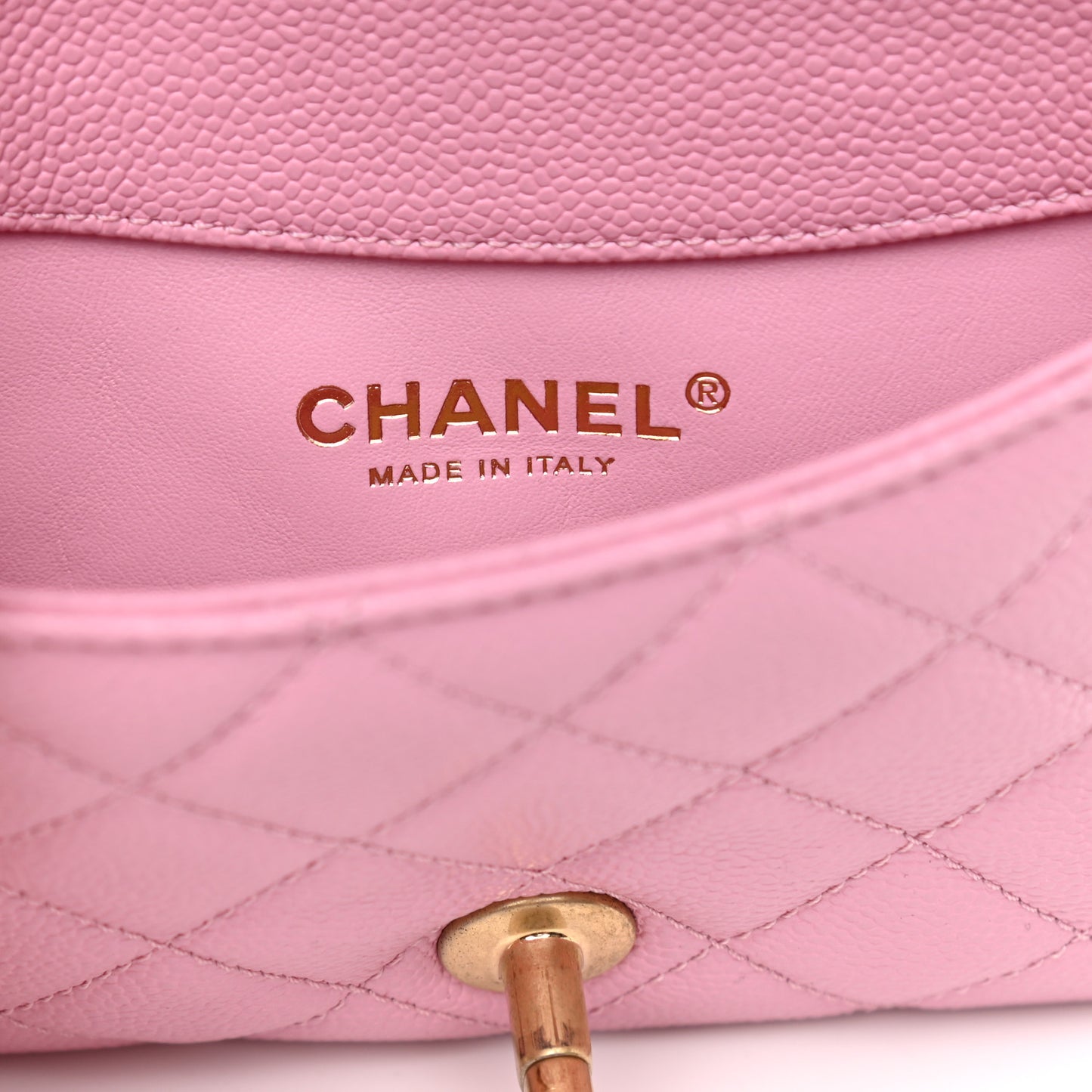 Shiny Caviar Pick Me Up Flap Belt Bag Pink Pink