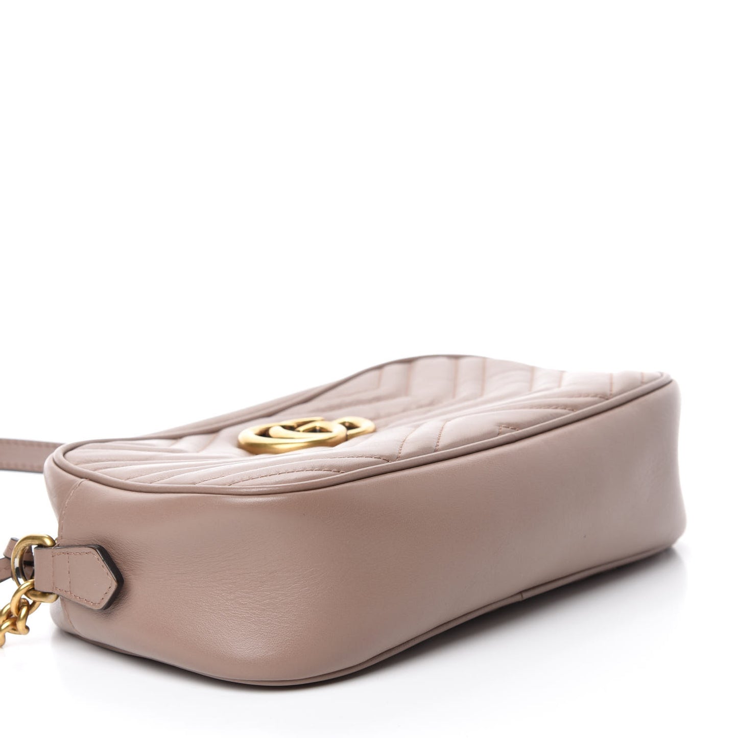 Calfskin Matelasse Small GG Marmont Chain Shoulder Bag Porcelain Rose