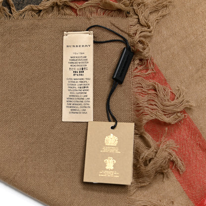 Burberry Merino Wool House Check Square Scarf Brown 4 of 5
