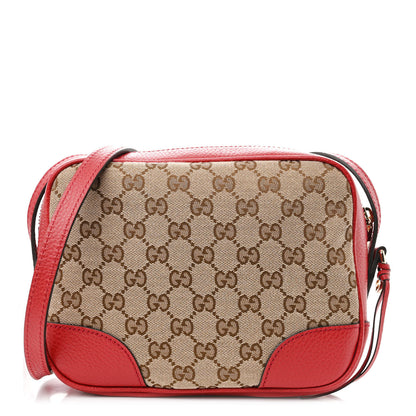 Gucci Monogram Mini Bree Messenger Bag Red 1 of 10