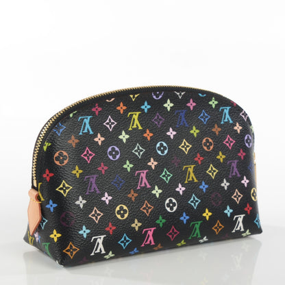 Louis Vuitton Monogram Multicolor Cosmetic Pouch Black Grenade 3 of 7
