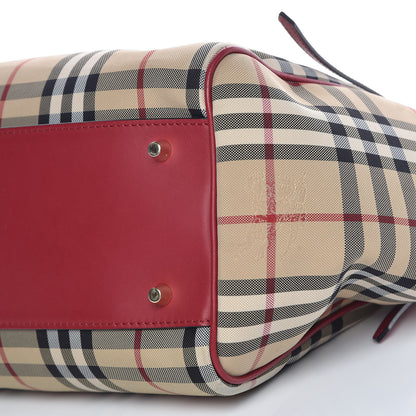 Burberry Horseferry Check Small Canterbury Tote Honey Parade Red 9 of 11