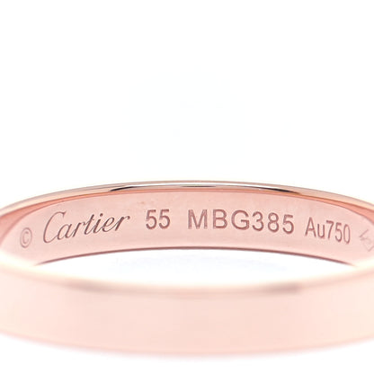 Cartier 18K Pink Gold 3mm C De Cartier Wedding Band Ring 55 7.25 4 of 5
