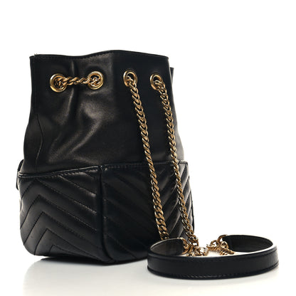Saint Laurent Lambskin Matelasse Monogram Joe Nano Bucket Bag Black 3 of 11