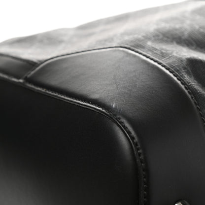 Gucci Soft GG Supreme Monogram Appia Calfskin Web Large Carry On Duffle Bag Black Grey 9 of 11