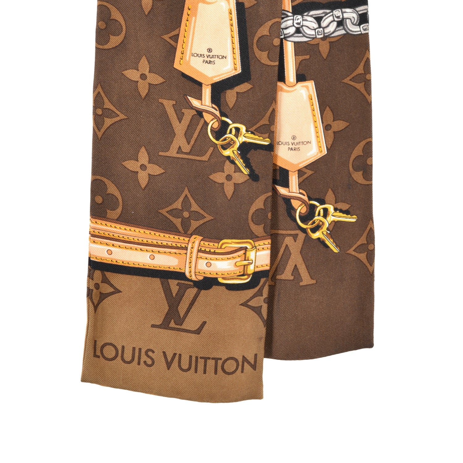 Louis Vuitton Silk Monogram Confidential Bandeau Brown 2 of 4