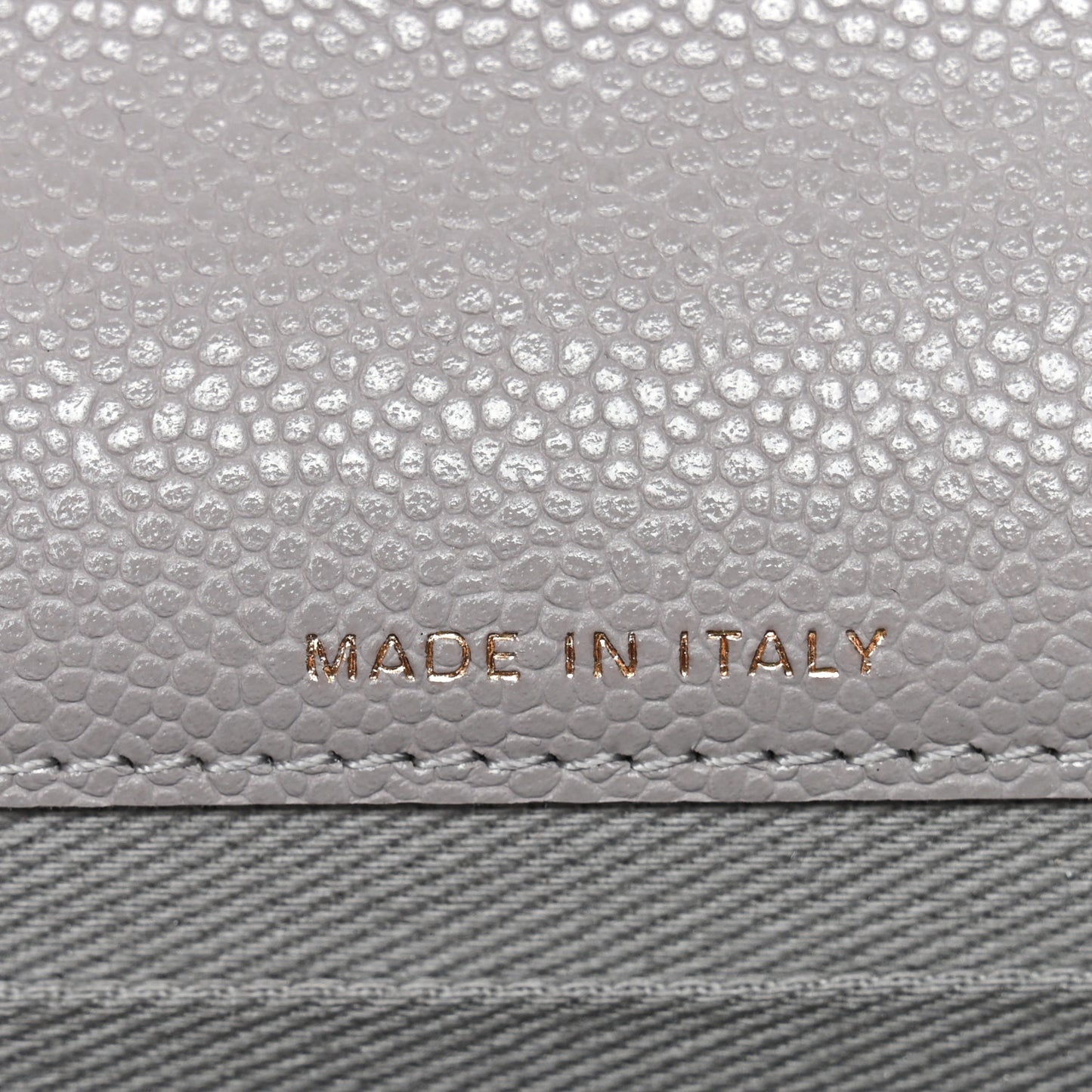 Caviar Quilted Mini Business Affinity Flap Grey