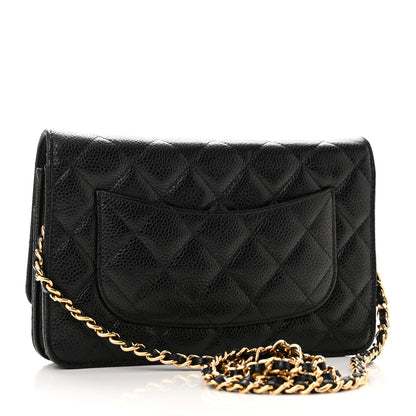 Chanel Caviar Quilted Wallet on Chain WOC Black 2 of 11
